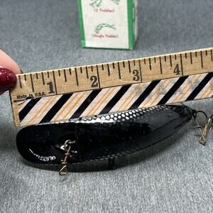 Vintage Helin Fishing Lure Flatfish M2 SS Scale Color 4 Gang Hook